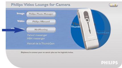 PHILIPS ThumbCam - Pour établir une visioconférence : - 1