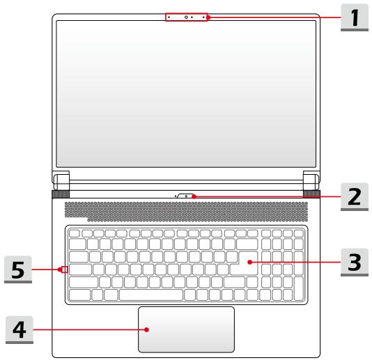 MSIPC GS75STEALTH9SD1029FR - Vue dessus - 1