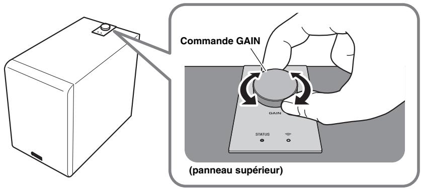 Commande GAIN (GAIN) STATUS (panneau supérieur)