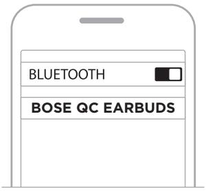 BOSE QCULTRA SILVER - Connexion VIA le MENU bluetooth de votre périphérique MOBILE - 1