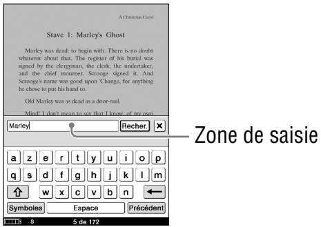 SONY LIVNU PRS600 SILVER - Dans la page du livre, appuyez sur la touche options, puis tapez sur « recherche - 1