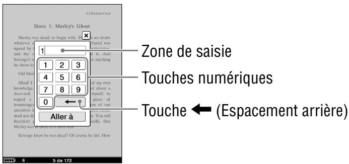SONY LIVNU PRS600 SILVER - Tapez sur « saisissez le numéro de page » sur l'écran de saut de page. - 1