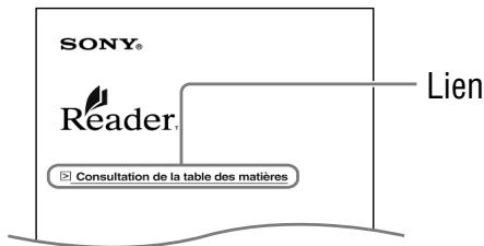 SONY LIVNU PRS600 SILVER - Utilisation des liens des fichiers ebooks sur le reader - 1