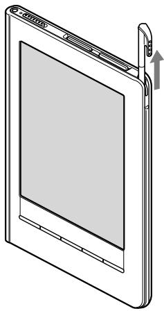 SONY LIVNU PRS600 SILVER - Retrait du stylet fourni - 1