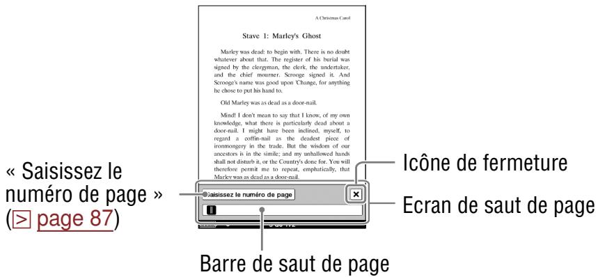 SONY LIVNU PRS600 SILVER - Dans la page du livre, appuyez sur la touche options, puis tapez sur « aller à la page - 1