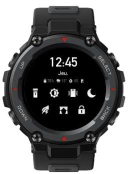 AMAZFIT T-Rex Pro - Contrôle des raccourcis - 1