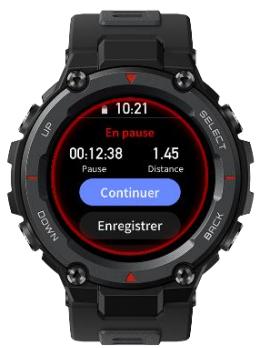 AMAZFIT T-Rex Pro - Mettre en pause un entra ñnement - 1