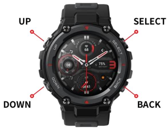 AMAZFIT T-Rex Pro - Boutons physiques - 1