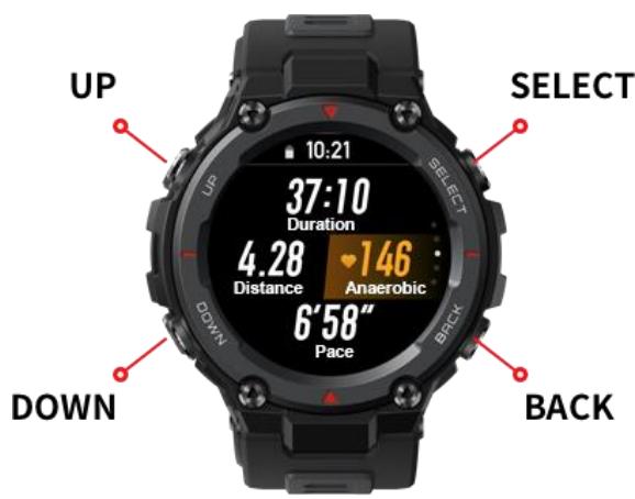 AMAZFIT T-Rex Pro - Boutons physiques - 2