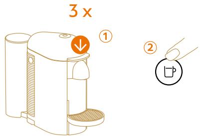 KRUPS YY4889 - Push the lever and press the button at the same time - 1