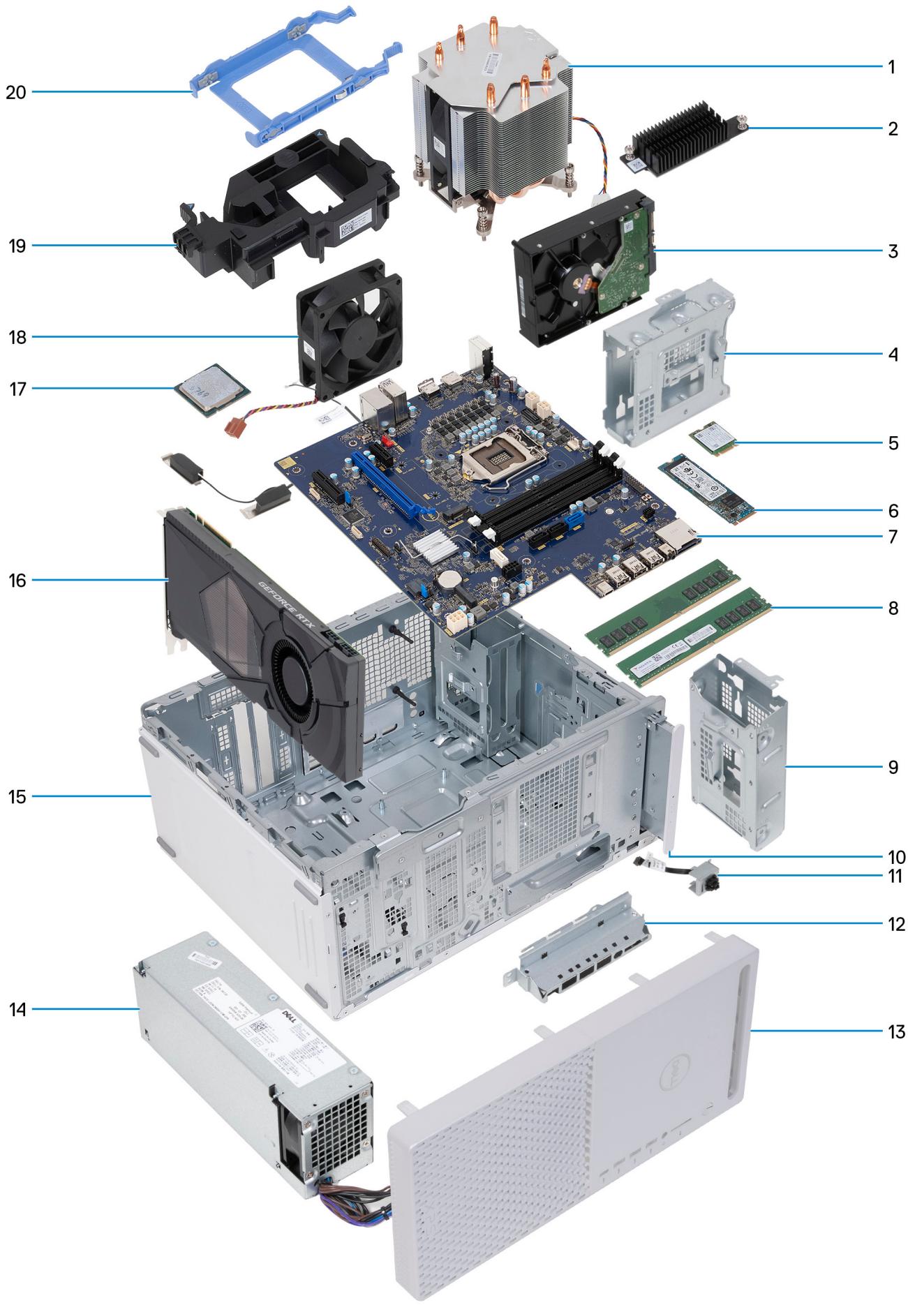 DELL XPS_DT_8940 - Principaux composants de l'ordinateur XPS 8940 - 1