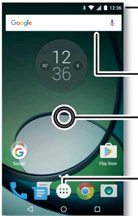 LENOVO MOTO Z PLAY BLACK - Démarrage rapide : écran d'accueil et applications - 1