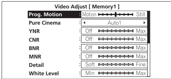 PIONEER BDP-320 - Sélectionnez le paramètre devant être ajusté. - 1
