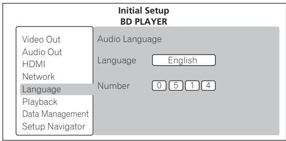 PIONEER BDP-320 - Changez la langue. - 1