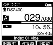 OLYMPUS DS2400 - Effacement d'une marque index - 1