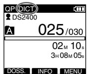 OLYMPUS DS2400 - Appuyez sur la touche play/ok pour fermer l'écran de configuration. - 2