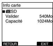 OLYMPUS DS2400 - Vérification des informations de la carte (info carte) - 1