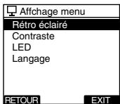 OLYMPUS DS2400 - Sélectionnez [rétro éclairé] dans l'écran [affichage menu], puis appuyez sur la touche play/ok ou▶. - 1