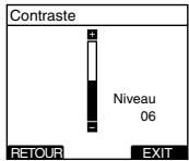 OLYMPUS DS2400 - Appuyez sur la touche + ou - pour régler le niveau du contraste. - 1