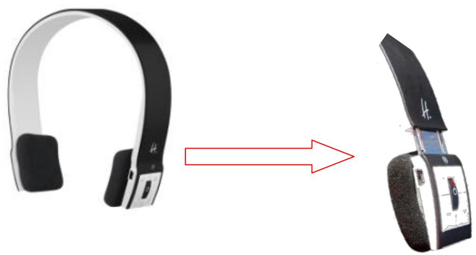 HALTERREGO H.EAR BLUETOOTH BLANC/GRIS - Ajustement du casque - 1