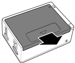 HITACHI HDSVR70E - Installer la batterie - 1