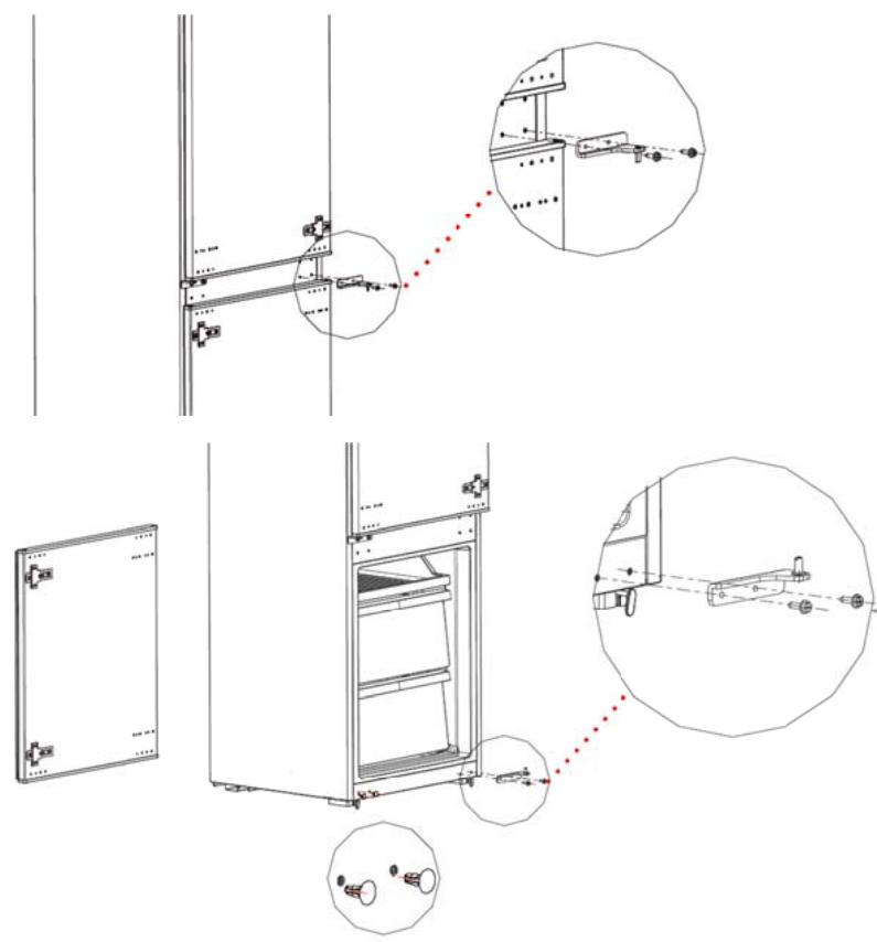 THOMSON THNF178EBI - DRAAIRICHTING VAN DE DEUR WIJZIGEN - 5