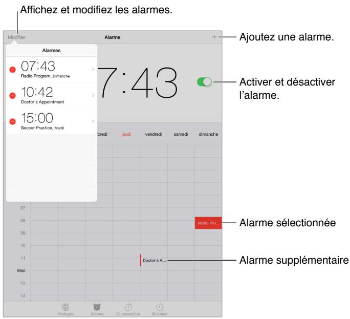 APPLE PAD AIR 2 64 GO WI-FI+CEL OR - Alarmes et minuteurs - 1