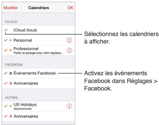 APPLE PAD AIR 2 64 GO WI-FI+CEL OR - Utiliser plusieurs calendriers - 1