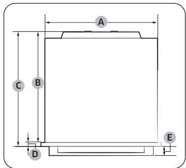 SAMSUNG NQ5B6753CAEB - Dimensions requises pour l'installation (Ce produit est destiné aux produits à encastrer.) - 4