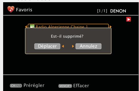 DENON AVR-2312 - Suppression de stations radio internet de vos favoris - 1