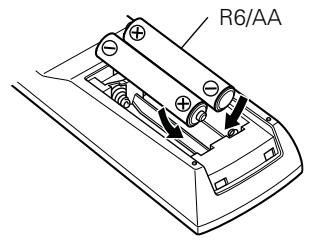 DENON AVR-2312 - Insertion des piles - 2