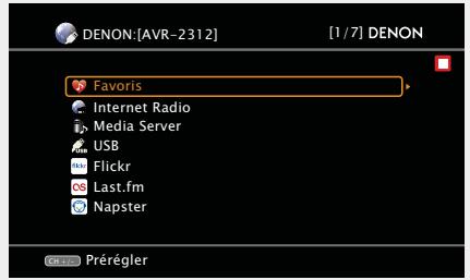 DENON AVR-2312 - Lecture des fichiers d'un dispositif mémoire USB - 1
