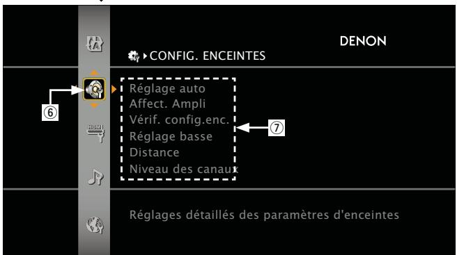 DENON AVR-2312 - Écran de sélection du menu (menu initial) - 3