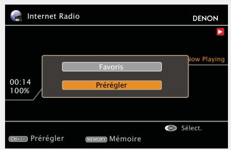 DENON AVR-2312 - Préréglage des stations radio internet - 1
