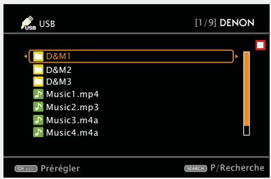 DENON AVR-2312 - Lecture des fichiers d'un dispositif mémoire USB - 2