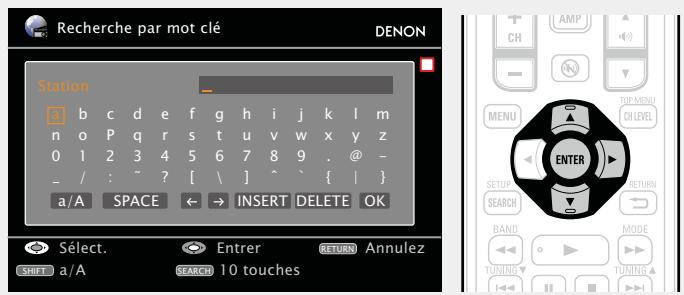 DENON AVR-2312 - Recherche de stations par mot clé (chaîne alphabétique) - 1