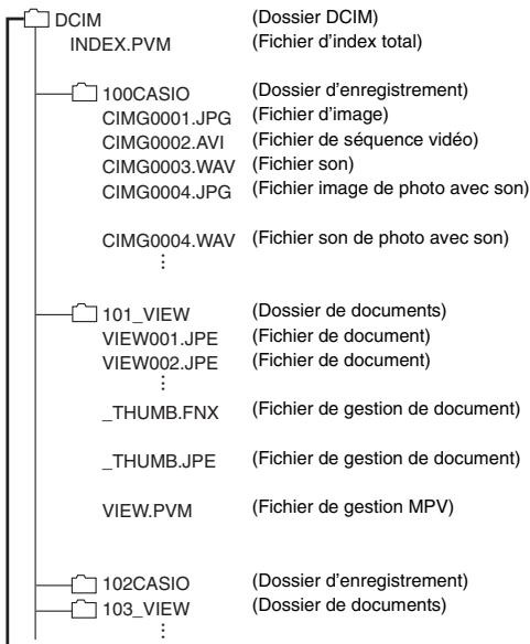 CASIO EX-S770 - Structure des dossiers de la mémoire - 1