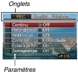 CASIO EX-S770 - Exemple d'écran de menu - 1