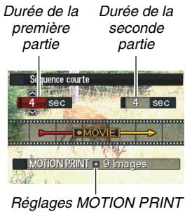 CASIO EX-S770 - Utilisez [▲] et [▼] pour sélectionner la durée (en secondes) de la seconde partie de la séquence courte, puis appuyez - 1