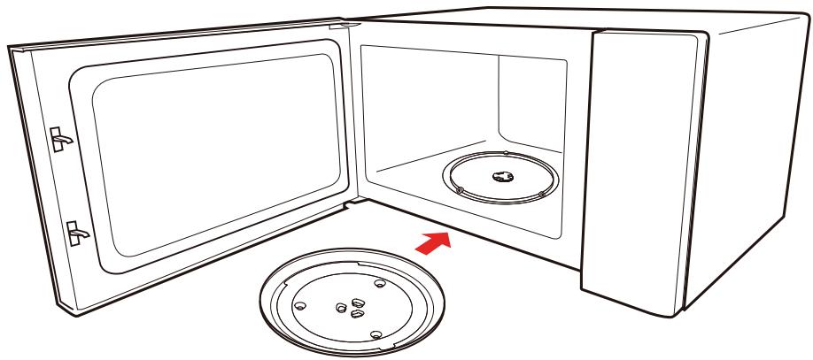 TOSHIBA MV-SAM20TBK - Installation du plateau tournant - 2