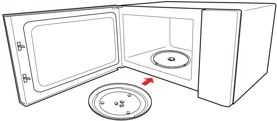 TOSHIBA MV-SAM20TBK - Instalación del Plato giratorio - 2