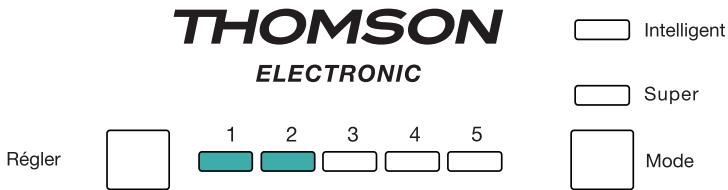 THOMSON ELECTRONIC Régler 1 2 3 4 5 Intelligent Super Mode