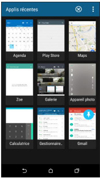 HTC DESIRE 626 BLANC - Basculer entre les applications ouvertes récemment - 1