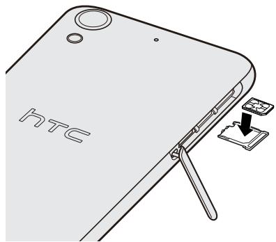 HTC DESIRE 626 BLANC - Insérer une carte nano SIM - 2