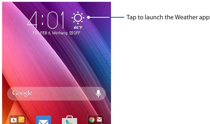 ASUS ZENFONE2 ZESOORL 86 - Getting the weather updates - 1