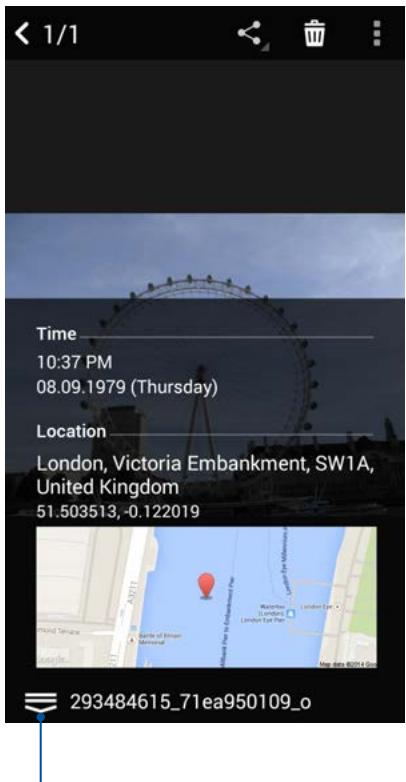 ASUS ZENFONE2 ZESOORL 86 - Viewing the photo location - 2