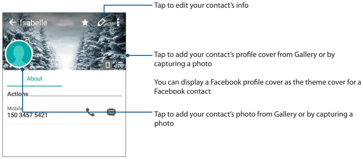 ASUS ZENFONE2 ZESOORL 86 - Customizing your contact's profile - 1