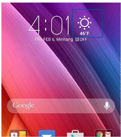 ASUS ZENFONE2 ZESOORL 86 - Launching the Weather app - 1