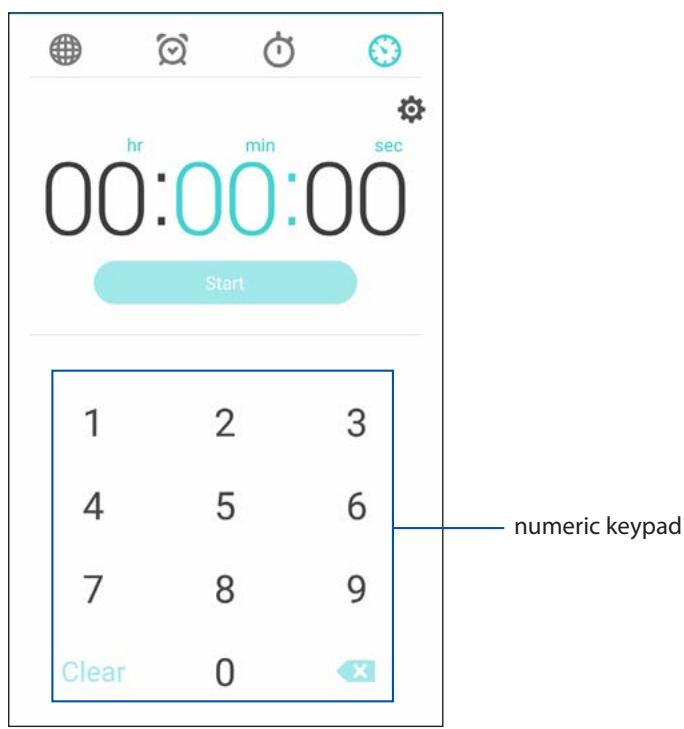 ASUS ZENFONE2 ZESOORL 86 - Setting the timer - 1