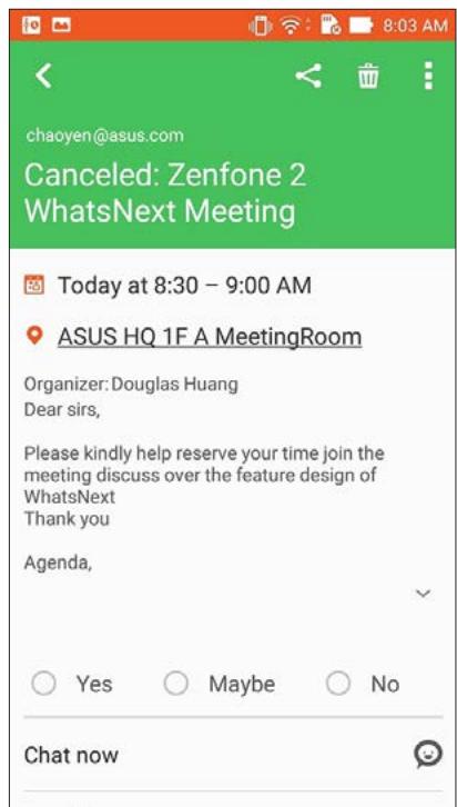 ASUS ZENFONE2 ZESOORL 86 - Accepting or declining invites to events - 1